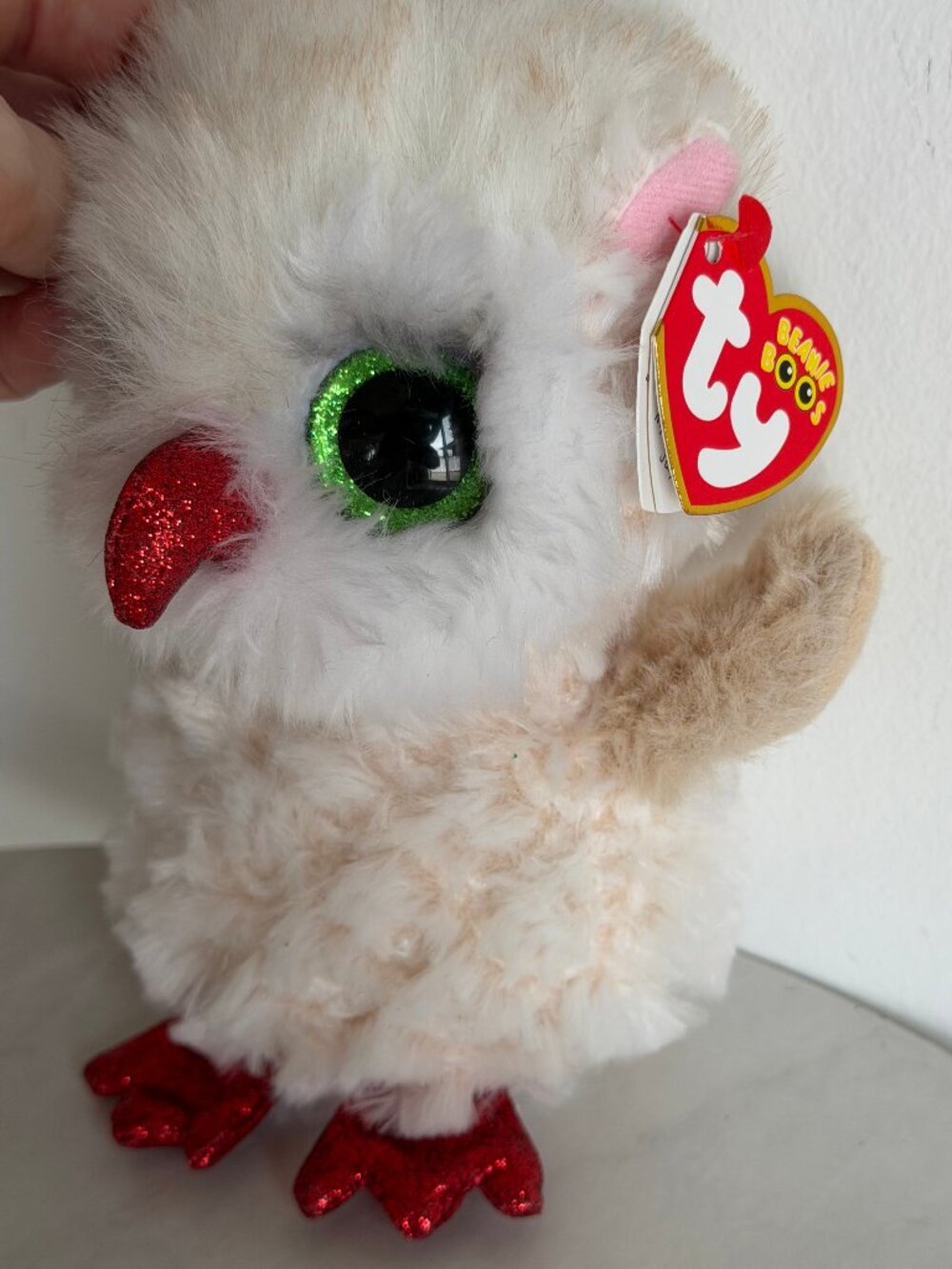 TY Beanie Boos Night Owl Cream 7-11 Exclusive Glitter Plush Stuffed Animal 2017 - Picture 4 of 14